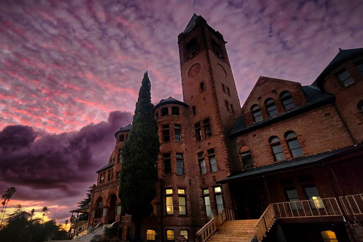 a castle on the side of a building