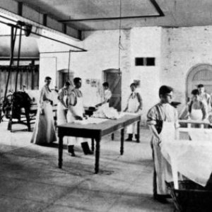 a group of people in a room