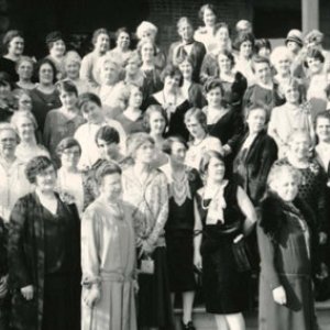 a group of people posing for a photo