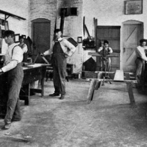 a group of people in a room