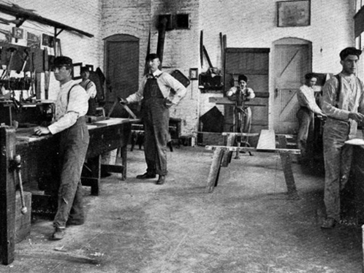 a group of people in a room