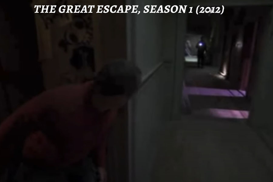 a person in a dark room