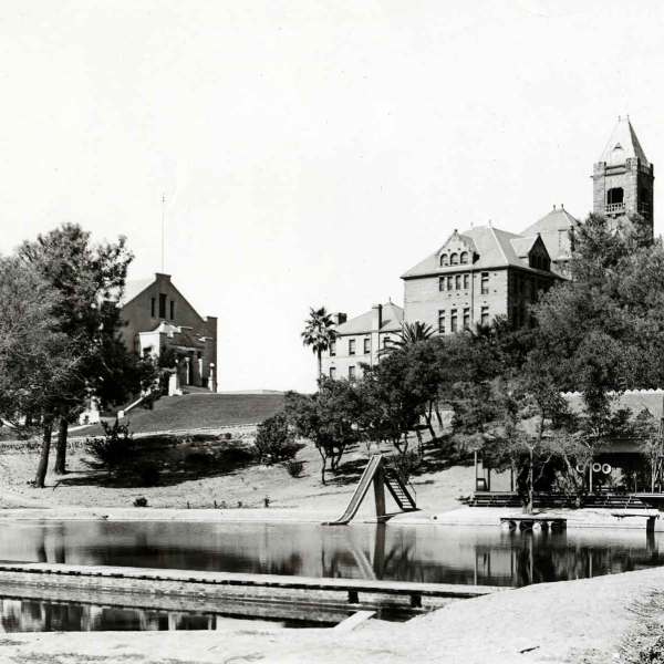 a vintage photo of an old building