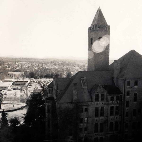 a vintage photo of a castle