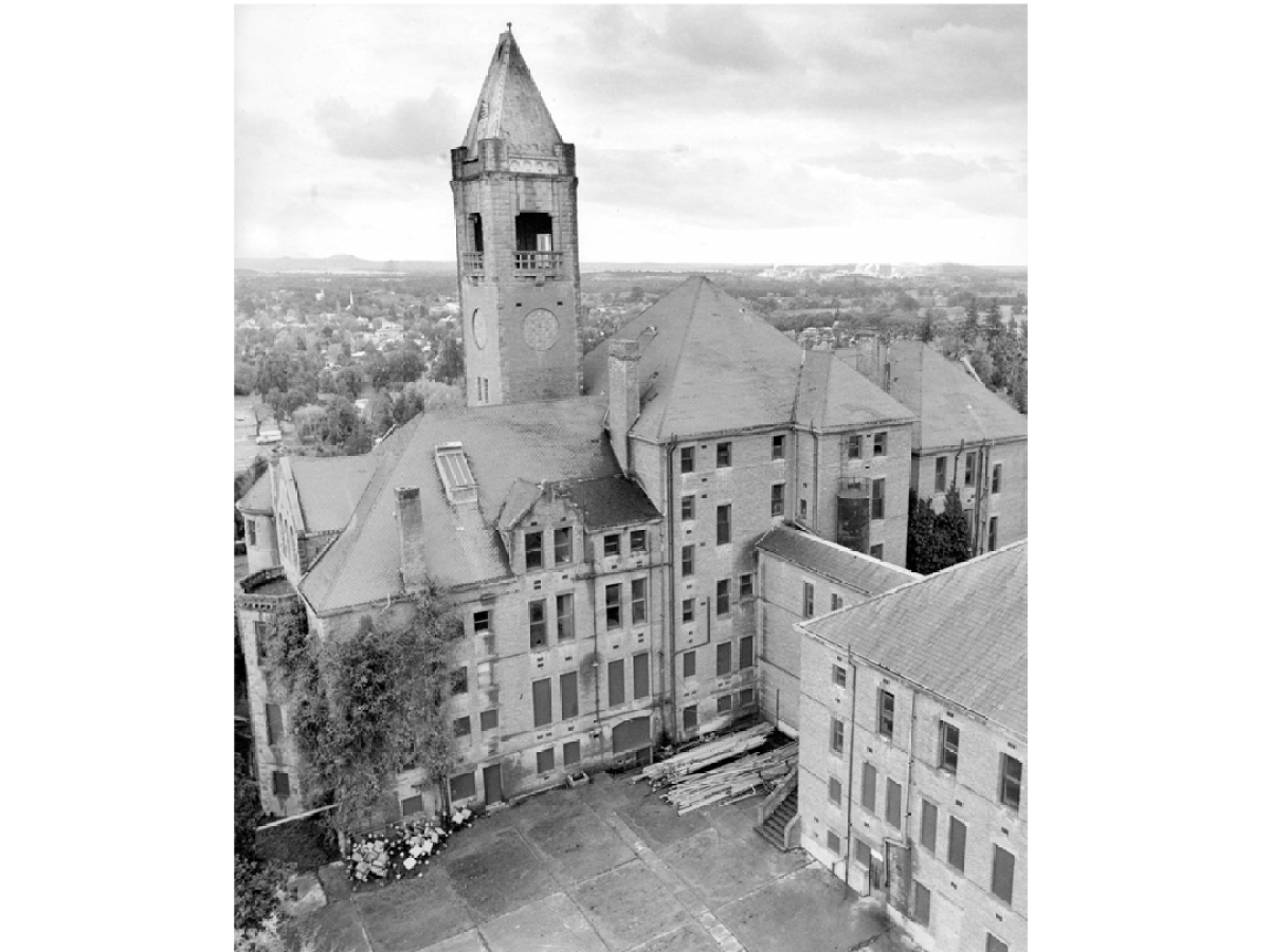 a castle with a clock tower
