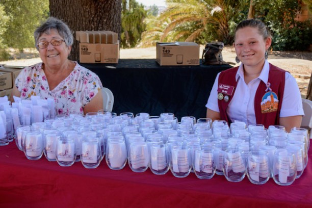 a group of people sitting at a table